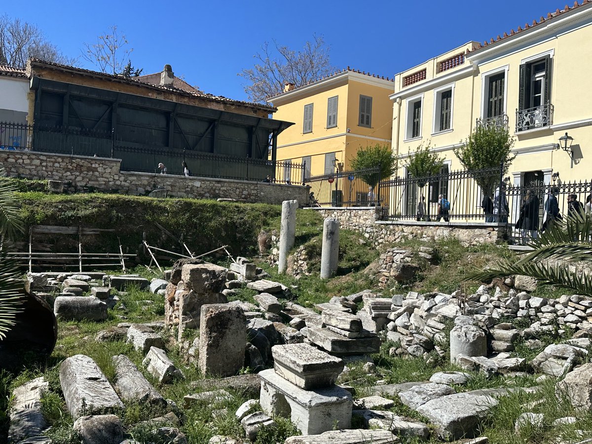 ENortonHistory's tweet photo. Athens’ Roman Agora or Forum. The gate was financed by Julius Caesar and erected in the 1stC AD. The Agora remained in use into the 19thC #romanforum #romanagora #athens #juliuscaesar https://t.co/AjCJhYW4e4