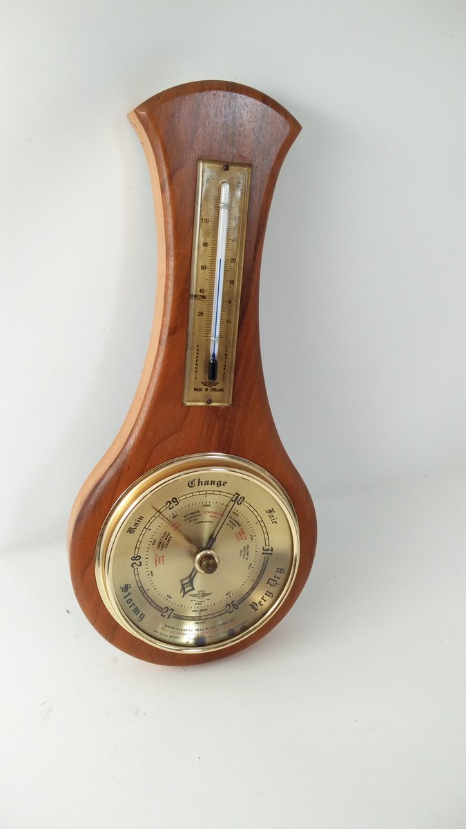 #vintageshowandsell #wooden #barometer #weatherstation