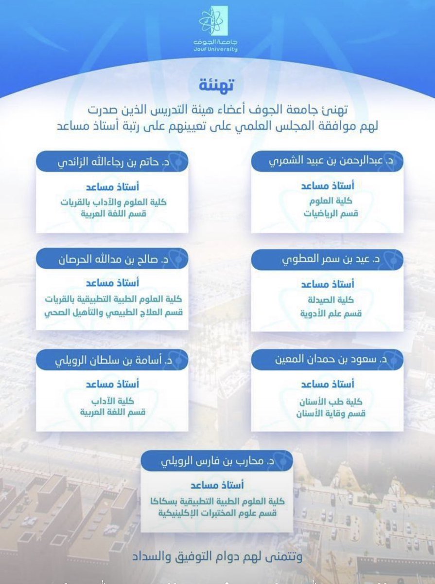 alrayed87's tweet photo. الف الف مبروووووك أخي  د / محارب الترقية ع استاذ مشارك وفالك التوفيق 
وتستاهل ومنها للأعلى يارب https://t.co/MO09yLod90