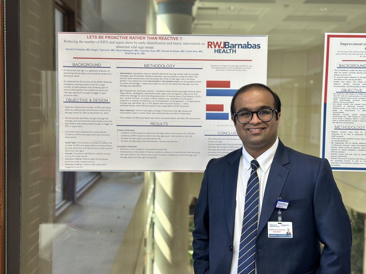 MMC_IMresidency's tweet photo. Monmouth Medical Center quality fair 2023!! There were so many amazing posters this year and here is our representation from internal medicine department. Also congratulations and best of luck to whoever got selected for the next roundπ₯³ππ»
#monmouth #qualityfair #imresidents https://t.co/ob31HFQDlz