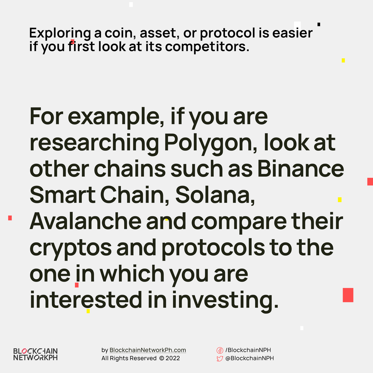 Connectweb3ph's tweet photo. π Crypto Tip #16
Exploring a coin, asset, or protocol is easier if you first look at its competitors. βπΌ
#DYOR #BNP #bnphupdate #investingtips #Investing101 #CryptoPH #cryptotips
Here's how ππΌ https://t.co/JaU26wn37o