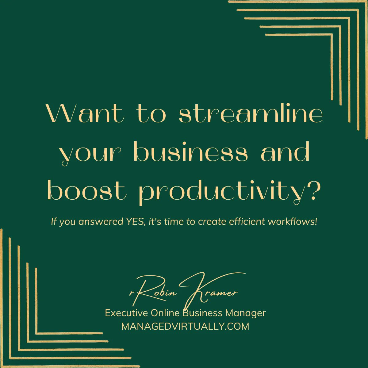'Attention online entrepreneurs!  By mapping out your processes, you can identify bottlenecks, eliminate unnecessary steps, and free up more time to focus on growing your business. 

 #ProductivityHacks #EfficientWorkflows #OnlineEntrepreneurs'