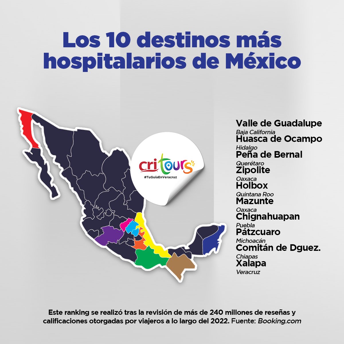 cri_tours's tweet photo. Conoce los diez #destinos más “hospitalarios” de México
La ciudad de #Xalapa logró quedar en el top 10, sin duda nuestra bella capital es uno de los mejores destinos 
🌲💐👊💯
#CriTours Somos #TuGuíaEnVeracruz https://t.co/f5quG1LNpq
