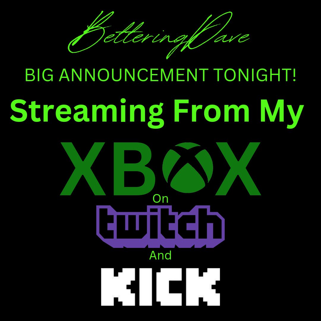 Mr_Maberry's tweet photo. Big Announcement Coming Tonight at 11 PM CST. If You Miss The Stream At https://t.co/Lx7dMpMVv6 and https://t.co/wJqMs1QMef Don't Worry. It'll Also Be Posted Here On Twitter, Facebook, YouTube, And Instagram.
#twitch #kick #kickstreaming #betteringdave #announcement https://t.co/rjx2tuwXx9