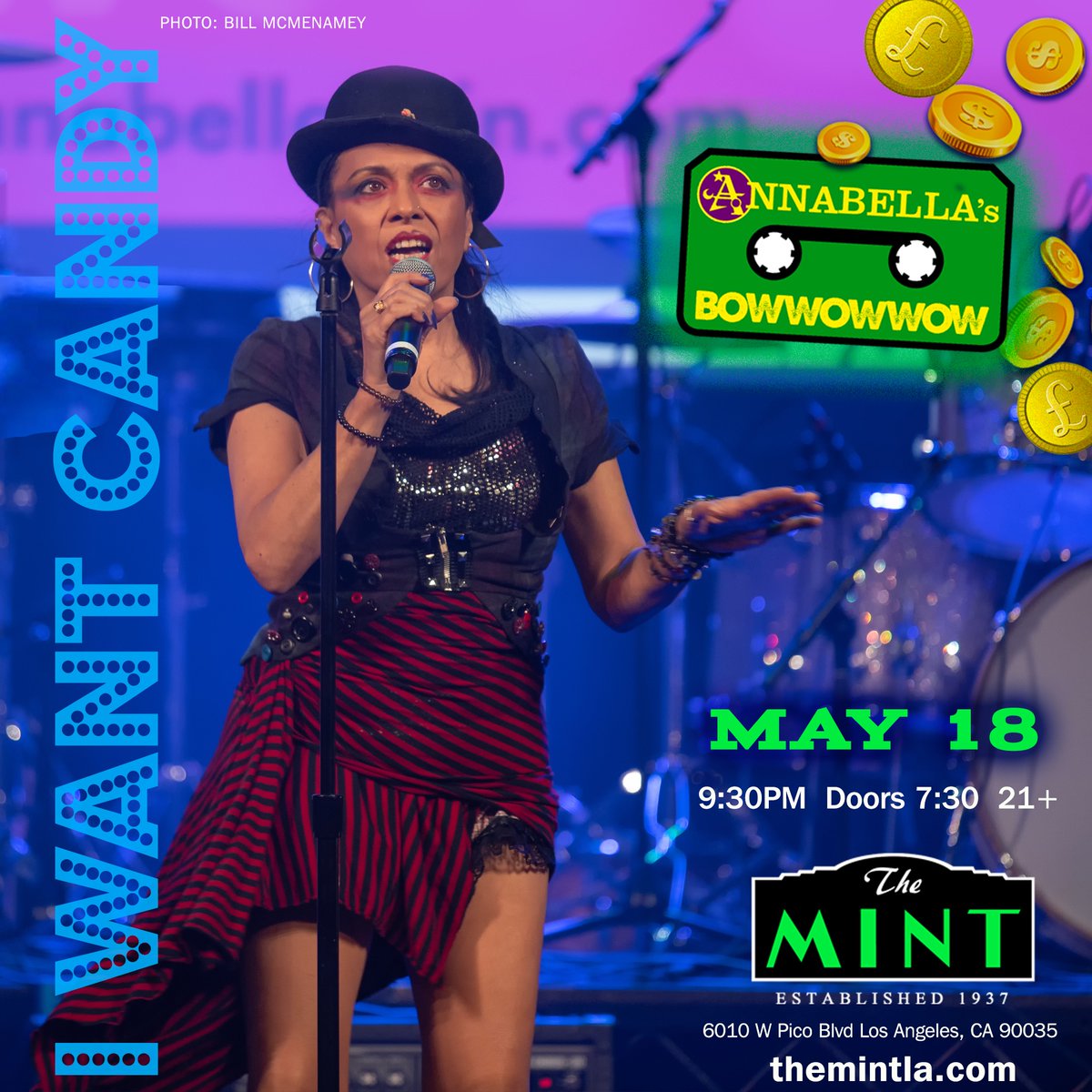 Annabella's BOW WOW WOW is taking over @themintla MAY 18 rocking the hits Go Wild In The Country • Do U Wanna Hold Me • I Want Candy &amp; MORE <a href="/AnnabellaLwin2/">Annabella Lwin</a> 
Tix $15 wl.seetickets.us/event/Annabell…
#AnnabellaLwin #AnnabellasBowWowWow #BowWowWow #LosAngelesEvents #80sMusic #LiveMusicLA