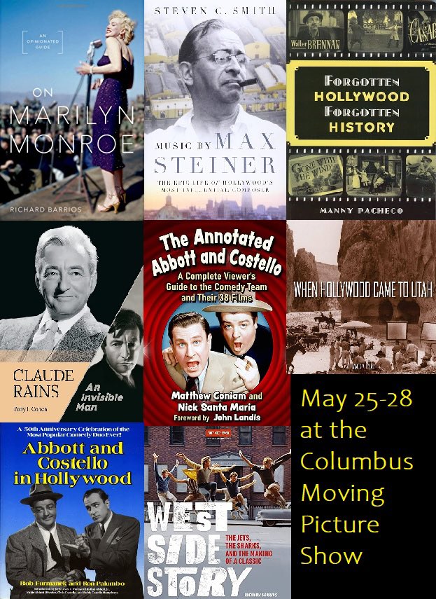 All of these authors will be signing books at the Columbus Moving Picture Show this year. Have you bought your tickets yet? #RichardBarrios #StevenCSmith #MannyPacheco #TobyCohen #NickSantaMaria #JamesDArc #BobFurmanek