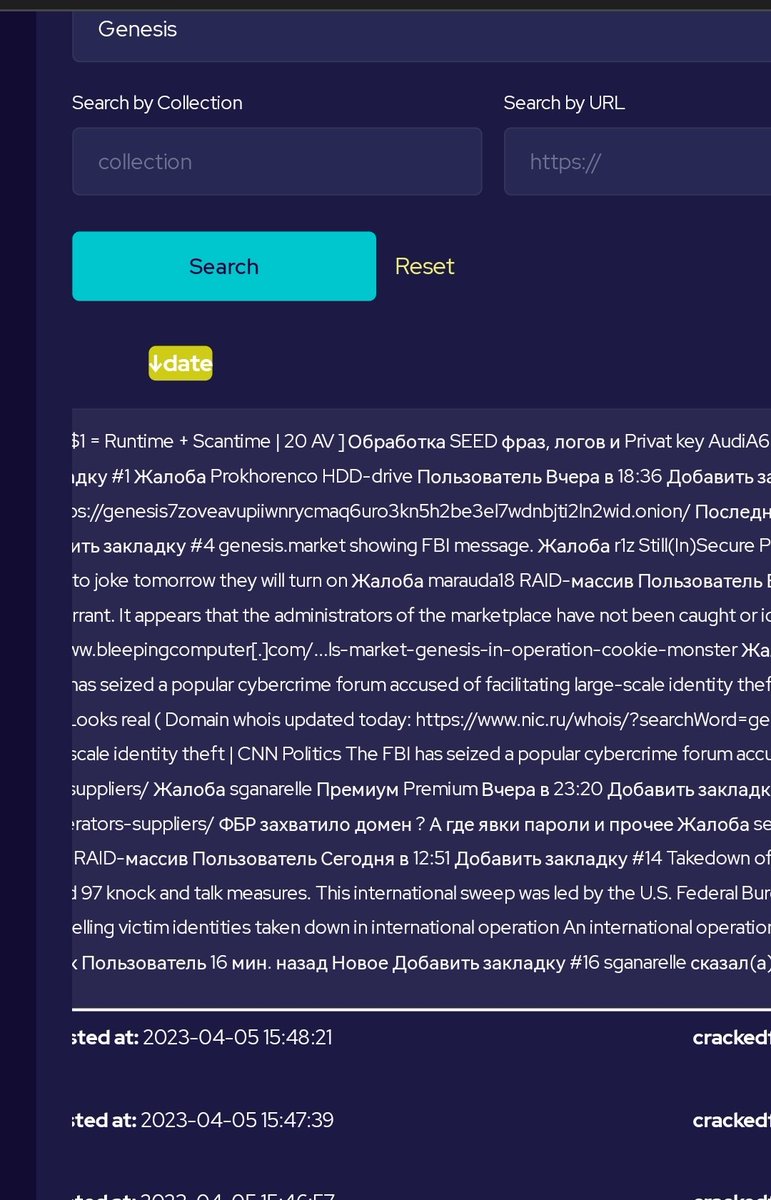 If anyone wants the unredacted Genesis Market Onion genesis7zoveavupiiwnrycmaq6uro3kn5h2be3el7wdnbjti2ln2wid[.] onion #GenesisMarket