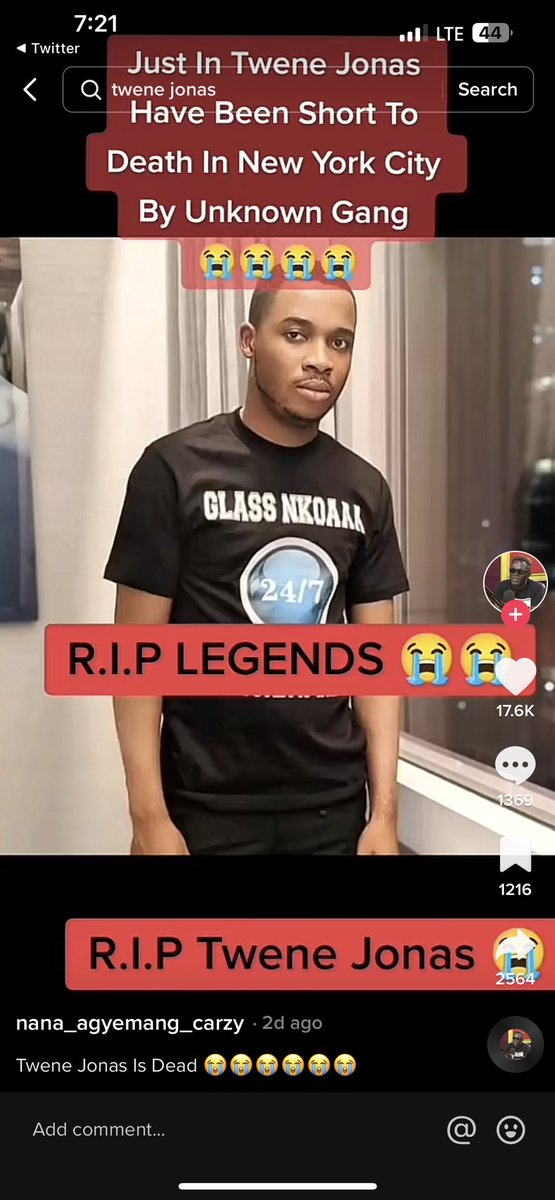 KALYJAY on Twitter "The Twene Jonas thing no be true masa one person wey dey tik tok dey fuu"