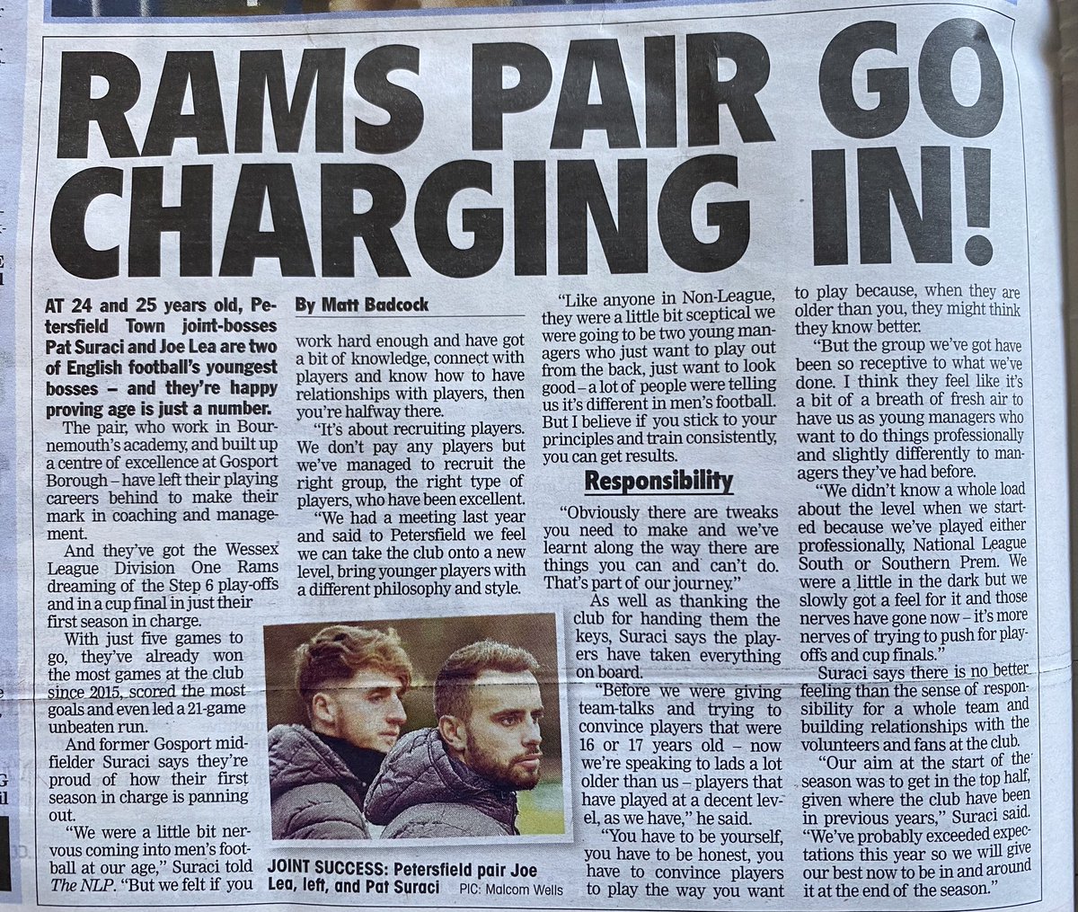 🤝🏾⚽️ <a href="/_JLea_/">Joe Lea</a> <a href="/PTFCTheRams/">Petersfield Town FC 🐏</a>