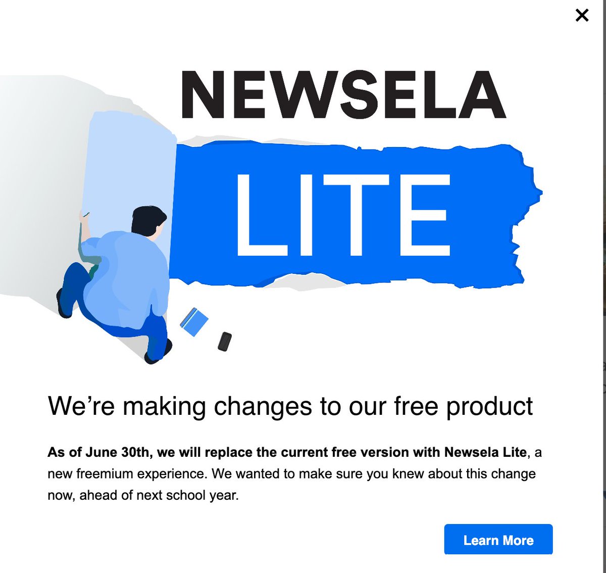 I am so sick of this garbage. First @pixton, then @xtramath_us, now @newsela. Stop getting teachers to design curriculum plans around FREE programs and then devalue them until they're unusable. What are Title 1 schools supposed to do? #teachertwitter #freemium