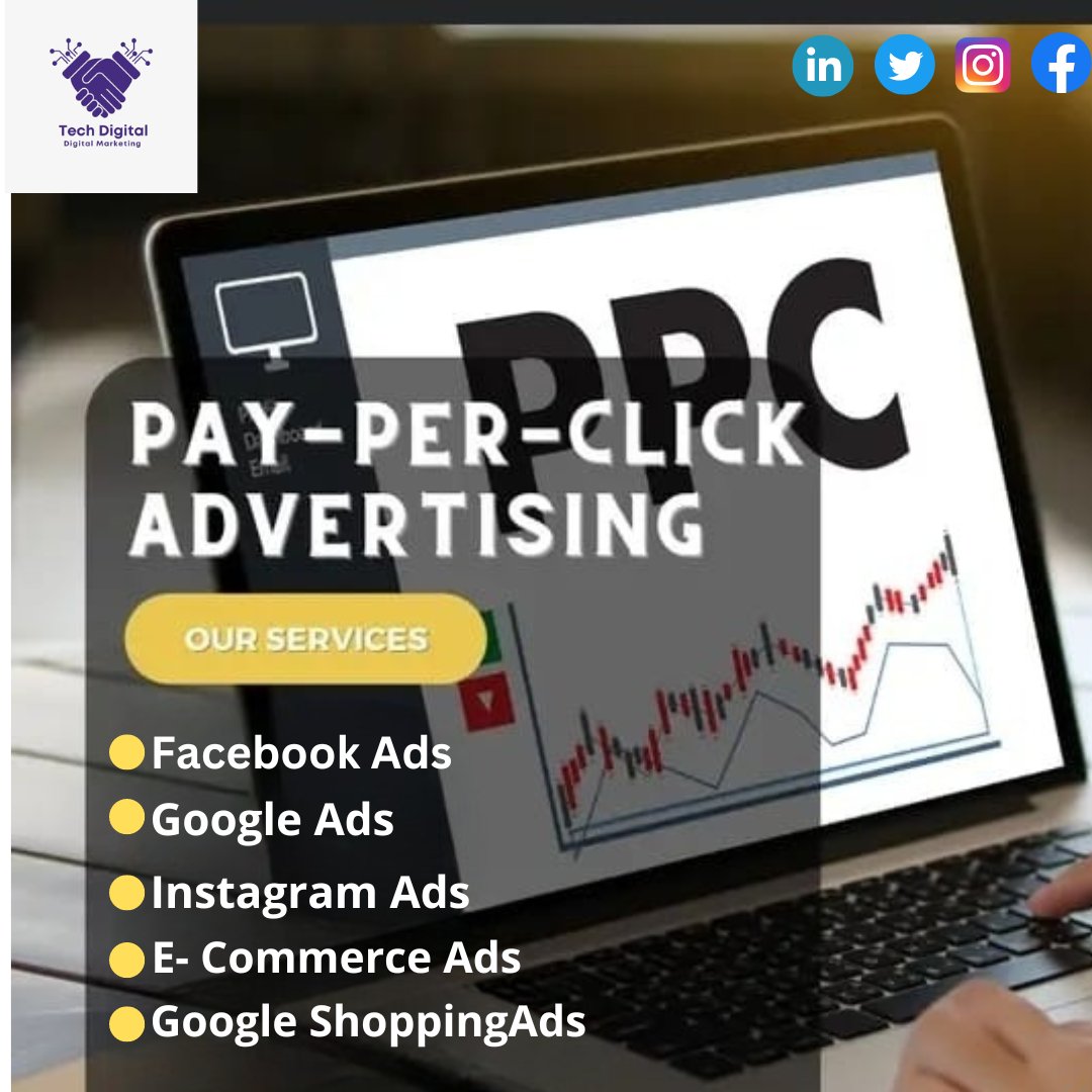 PPC gives Businesses The Ability to: Maximize Clicks Based on the Pre-Set Ad Budget. Target a specific desired Cost-Per-Action (CPA) for specific Conversion Styles (like Product Sales, Signups, app downloads, Leads, etc.).

& More details
Call us:- +91 8866271436
#ppcservices