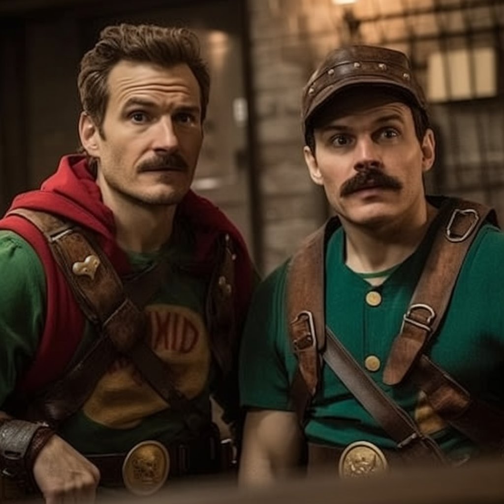 Hey @midjourney. What if Mario & Luigi starred in the new Dungeons & Dragons movie? @DnDMovie @supermariomovie #DnDMovie #SuperMarioBrosMovie #AIart