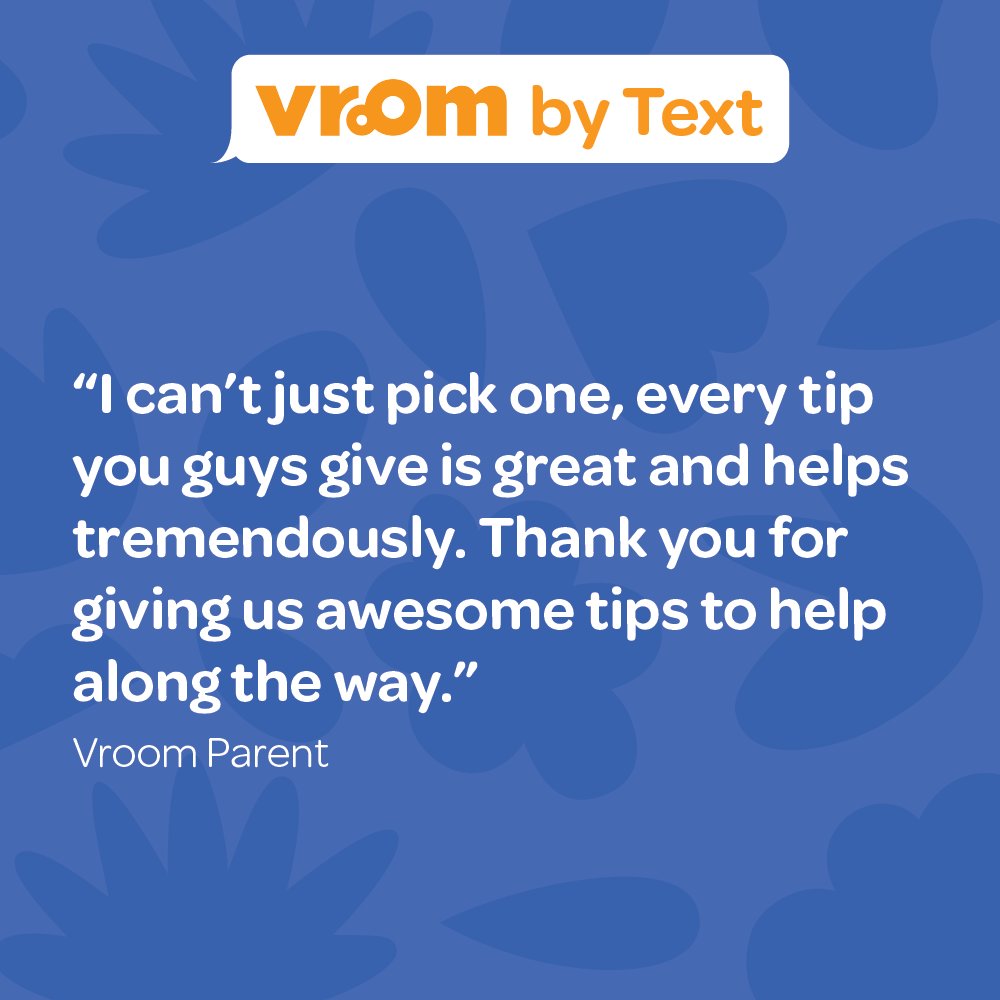 joinvroom's tweet photo. DYK: Our 1000+ #VroomTips are rooted in brain science! + They're incredibly easy to add into your day, no additional resources or training required. Sign up today by texting VROOM to 48258. https://t.co/7gbKUw6Xdh