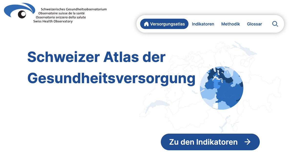 DominikMenges's tweet photo. Since yesterday, the new Swiss Health Care Atlas (#Versorgungsatlas) is live. It offers many interesting insights into regional differences in #healthcare delivery across #Switzerland.
Have a look yourself: https://t.co/FmnduFhWxq
#HealthServicesResearch
#Obsan @BAG_OFSP_UFSP https://t.co/v60vgPlfOP
