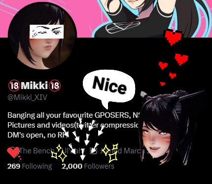 WE AT 2K BABY!!! Hi, thank you. I totally missed 1.5k, I'm scum. ANYWAYS! COLLAB RAFFLE/GIVEAWAY THING. 1 SCREENSHOT SET(4 pics) & ONE 1m~ LENGTH VIDEO(that means 2 people can win). LIKE AND RETWEET THIS TO ENTER. Raffle ends on the 14th!