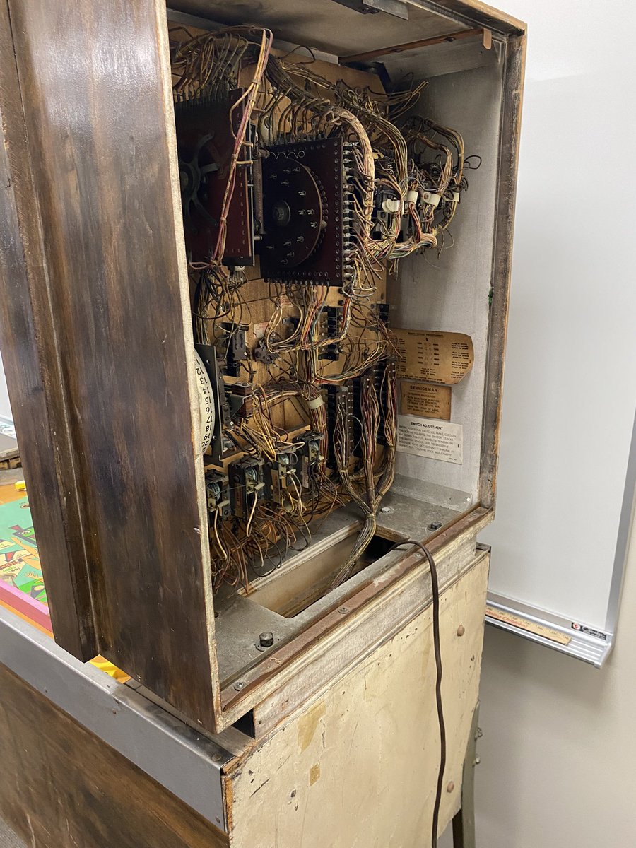 More awesome work in progress. Students repairing and designing the actual playing surface on this retro pinball machine in <a href="/bosshaas20/">Brad Haas</a> tech class. Can’t wait to play!