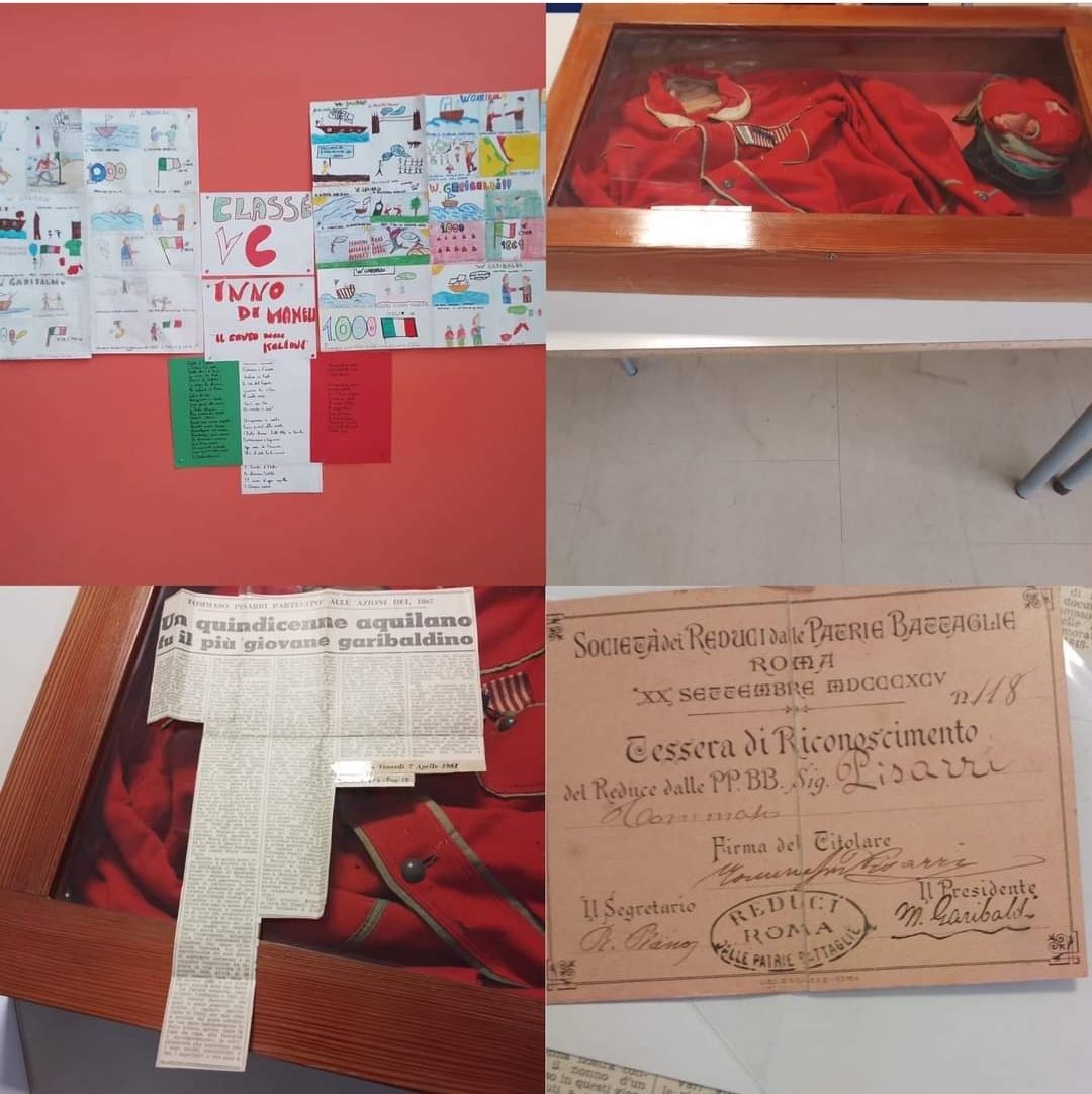 AqCarducci's tweet photo. 🇮🇹 Garibaldi entra a scuola! 🇮🇹

I 👩‍🎓👨���🎓 bambini della classe 5B della 🏫 Scuola Primaria “De Amicis” hanno ricevuto un 🎁 dono speciale: la divisa originale di un garibaldino della Spedizione dei Mille, un ragazzo di quindici anni avo di un’alunna della classe. https://t.co/Nz9lZ0NADP