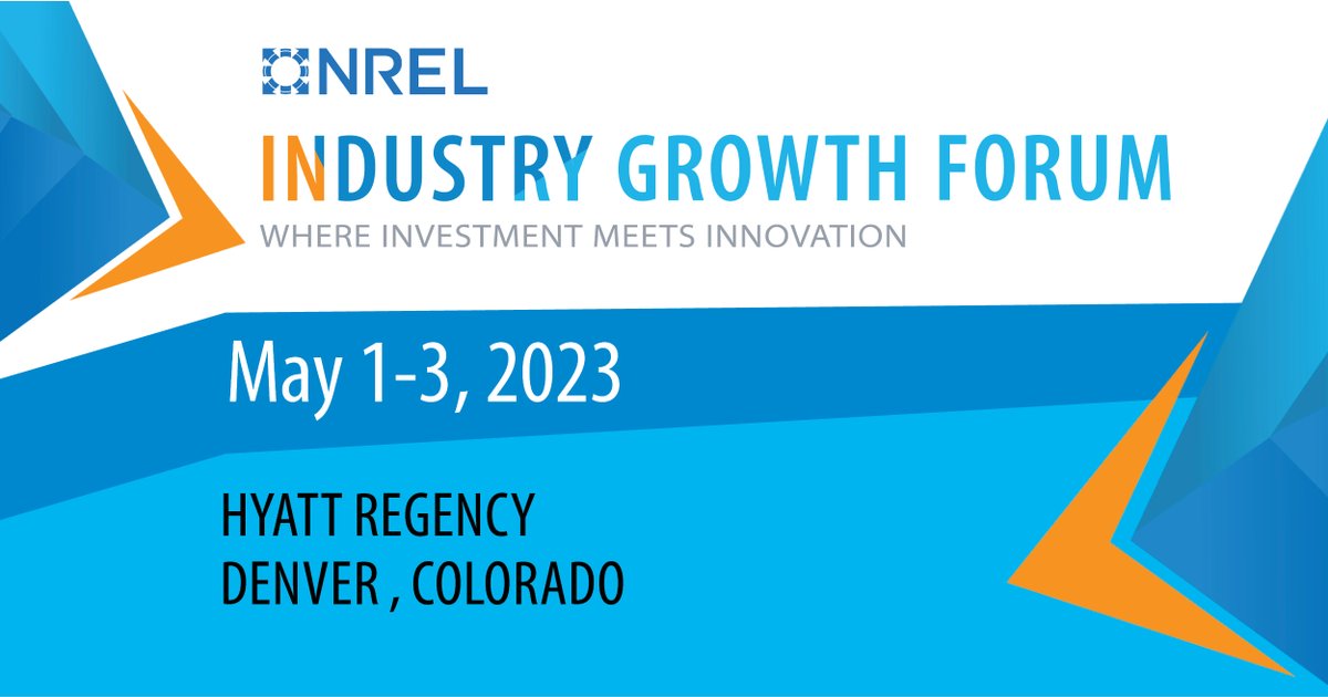 Final chance to register for the cleantech conference Industry Growth Forum by <a href="/NREL/">NREL</a>! Register with exclusive 15% off promo IGF15. See you May 1 – 3, 2023 in Denver, Colorado! bit.ly/3RLQgsx