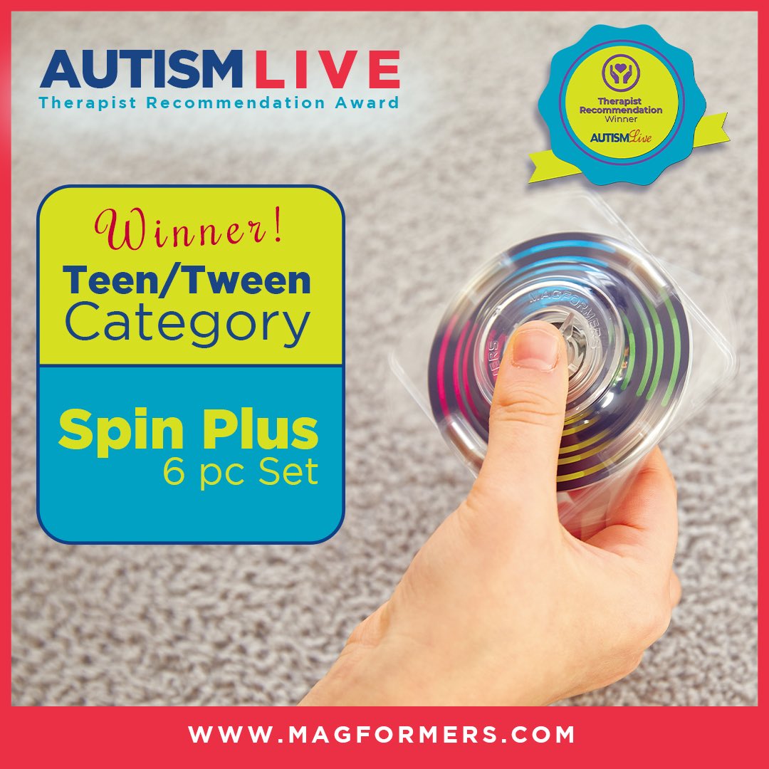 In honor of Autism Awareness/Acceptance Month, Magformers is proud to announce we have won TWO therapist recommendation awards from Autism LIVE! 

First Up: the SPIN PLUS set won in the TEEN/TWEEN category! 

Magformers.com

#magformers #sensory #AutismAcceptanceMonth