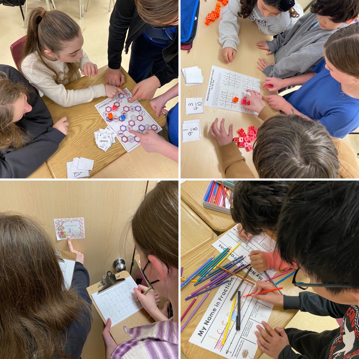 msfarronato's tweet image. Having fun in our fraction centres this week preparing for our check-in tomorrow! #funfractions @St_Andrew145