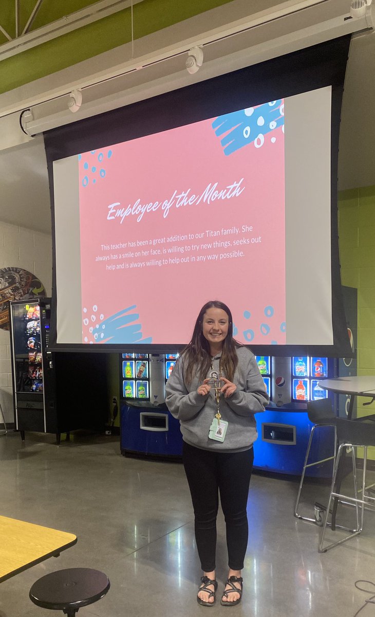 TSMSAD's tweet photo. Congratulations to our @TroySouthMiddle April Employee of the Month Miss Hart!! Troy South is lucky to have you!!  #TroySouth #proud2br3 #TitanStrong #TitanPride #TitansRock #CeilingCantHoldUs #LCR3FIT https://t.co/It8OHxjgsC