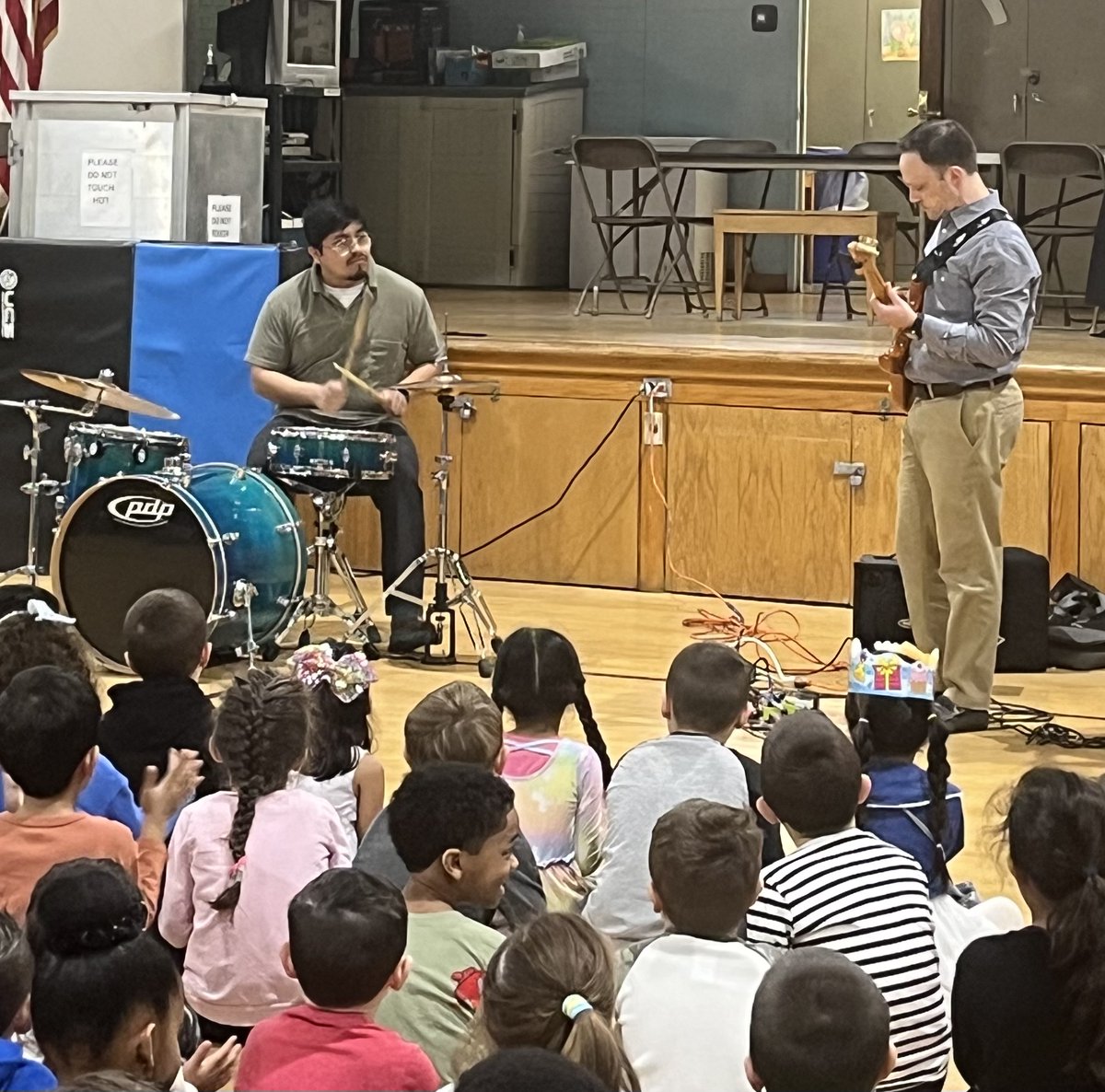 #Tbt to a very cool 'concert' with Doyle's favorite music teachers jamming together during #MusicInOurSchoolsMonth 🎸🥁🎶