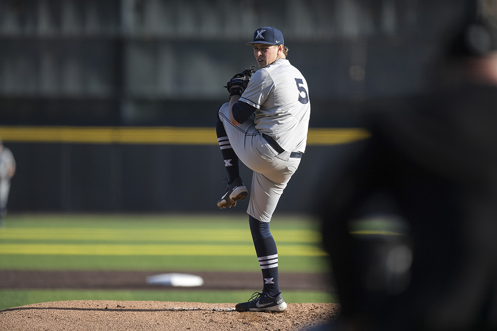 d1baseball's tweet photo. After missing last season recovering from Tommy John surgery, @EthanBosacker is back and thriving for @XavierBASE, leading the @BIGEAST in strikeouts (48) and ranking fourth in ERA (2.70).

Midwest Connection 👉 https://t.co/9w7dLJ17On https://t.co/QeXqcvq6Wq