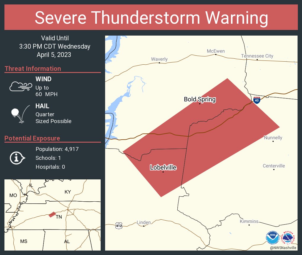 NWS Severe Tstorm on Twitter "Severe Thunderstorm Warning including