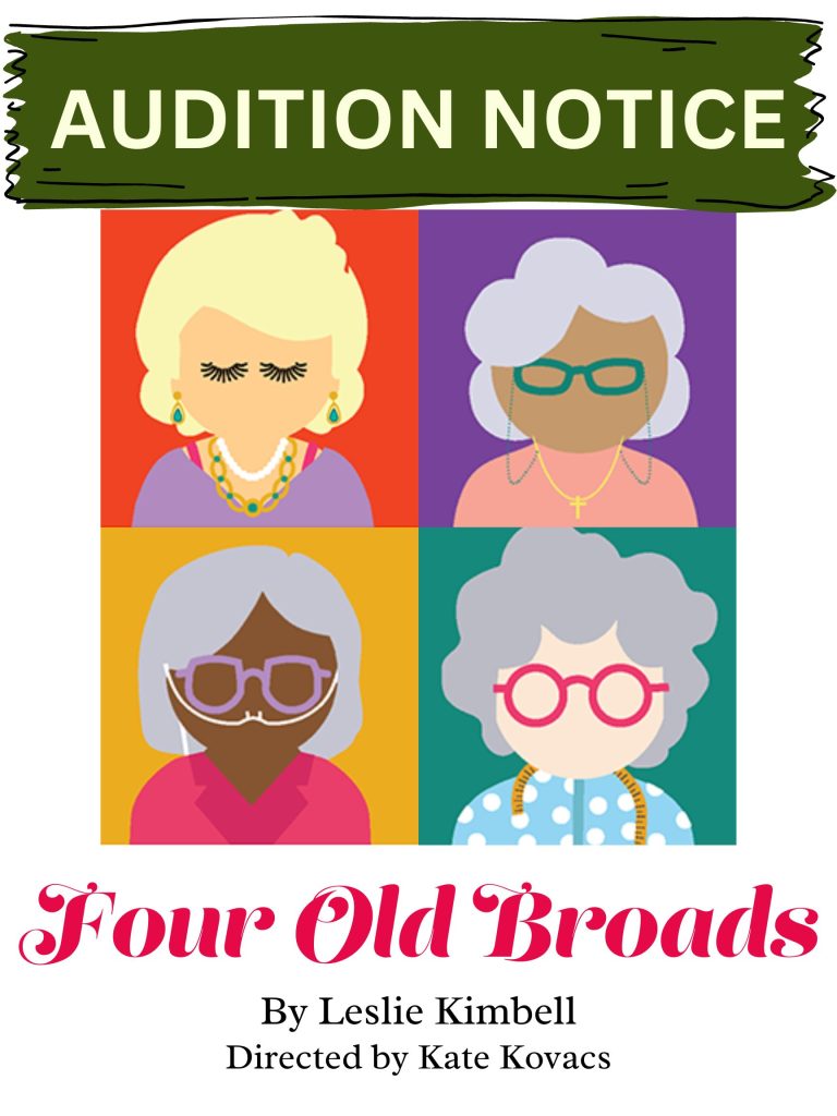 MORE auditions coming up this weekend - for our second show of the season, FOUR OLD BROADS, directed by Kate Kovacs. Auditions on 4/9 &amp; 4/10 across the way at the Sherman Town Hall, next to the playhouse. 

Details at shermanplayers.org/2023/03/30/aud…