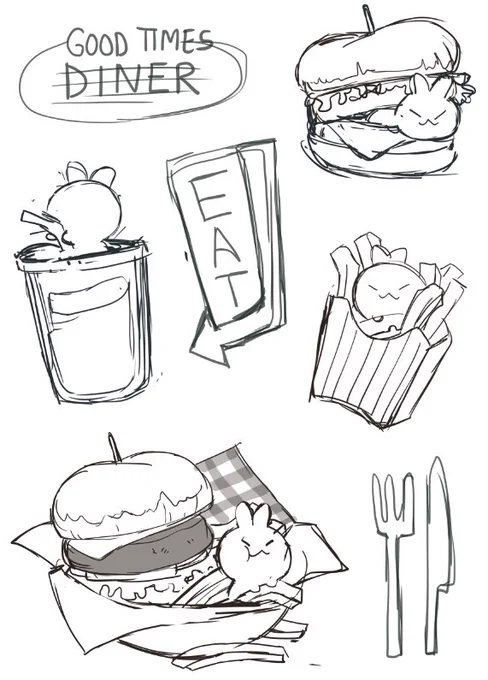 Sketch vs. Final!
What would you order at a diner? 