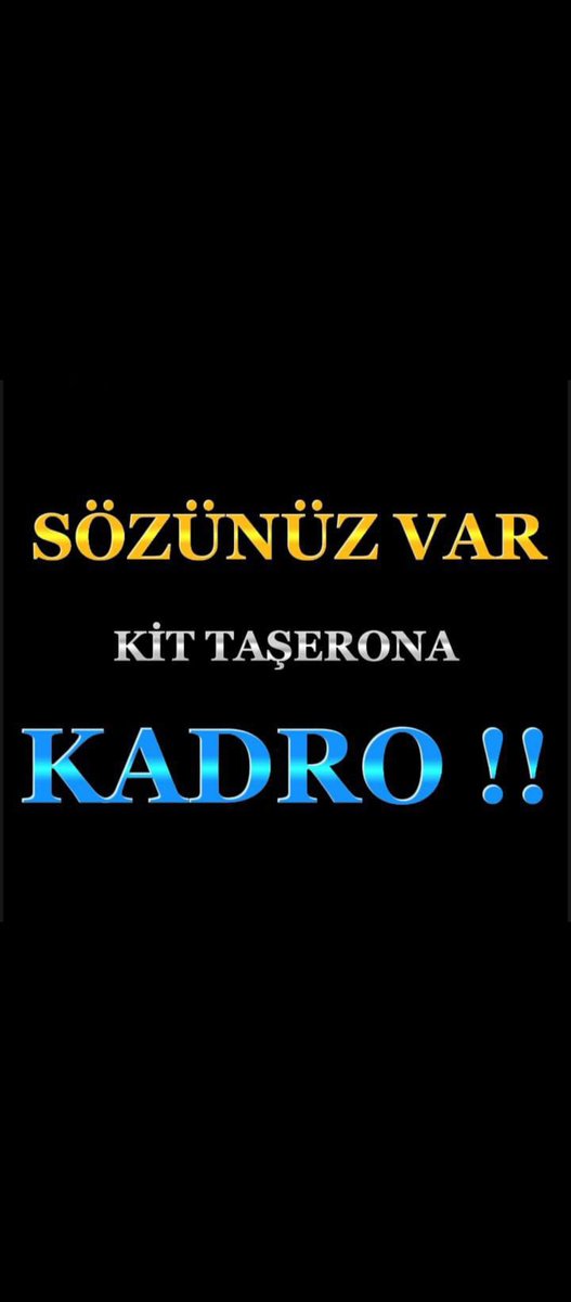 UmitDaskale's tweet photo. #90BinKİTeKadroSözünüzVar
Tüm KİT Taşeronlar Ayrımsız Şartsız KADRO Müjdesi bekliyor
Kabine de KİT Taşeronlara KADRO
Müjdesi bekliyoruz...🇹🇷
@RTErdogan @bybekirbozdag
@vedatbilgn @NureddinNebati 
@turkiskonf @akbasogluemin 
@melikyigitel https://t.co/nmW9SgGqHl