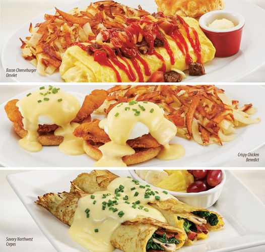 eatatelmers.com
Our new seasonal entrées have arrived! 📷 Treat yourself to our Bacon Cheeseburger Omelet, Crispy Chicken Benedict and Savory Northwest Crepes. See you this weekend! 📷📷
