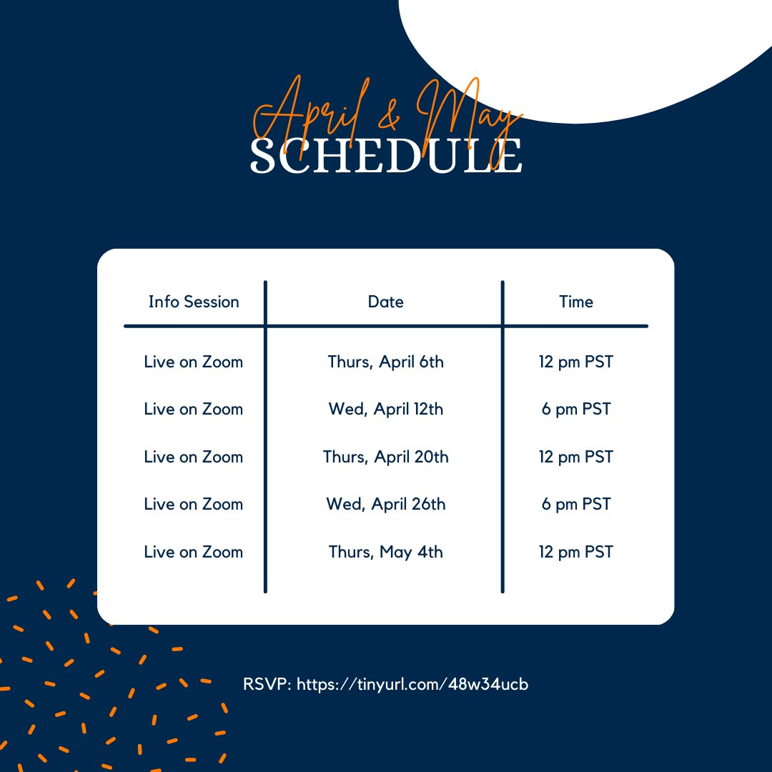Don't miss out! Join us online for one of our Information Sessions🗓 and learn about the M.S. and Certificate programs in #InstructionalDesign 

RSVP: tinyurl.com/48w34ucb 📌

#CSUF #MSIDT #TitansReachHigher 🐘💙🧡
#educationaltechnology #AI #immersivetechnology #VR
