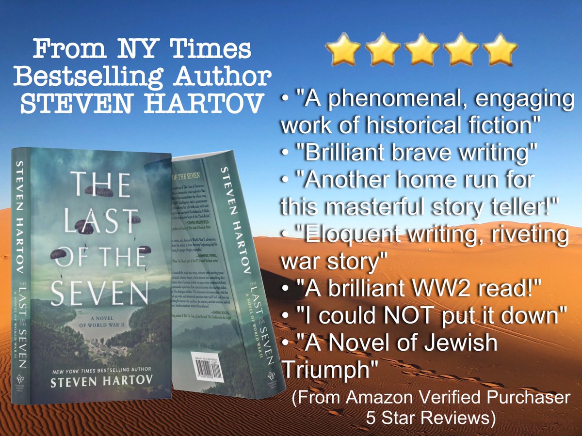 Steven_Hartov's tweet image. THE LAST OF THE SEVEN: A Novel of WWII
from NY Times #bestsellingauthor @Steven_Hartov; a riveting #wartime story called “A literary pearl” by the Historical Novel Society. In print, ebook & audiobook on Amazon & wherever #books are sold.
a.co/d/2KWq4mV