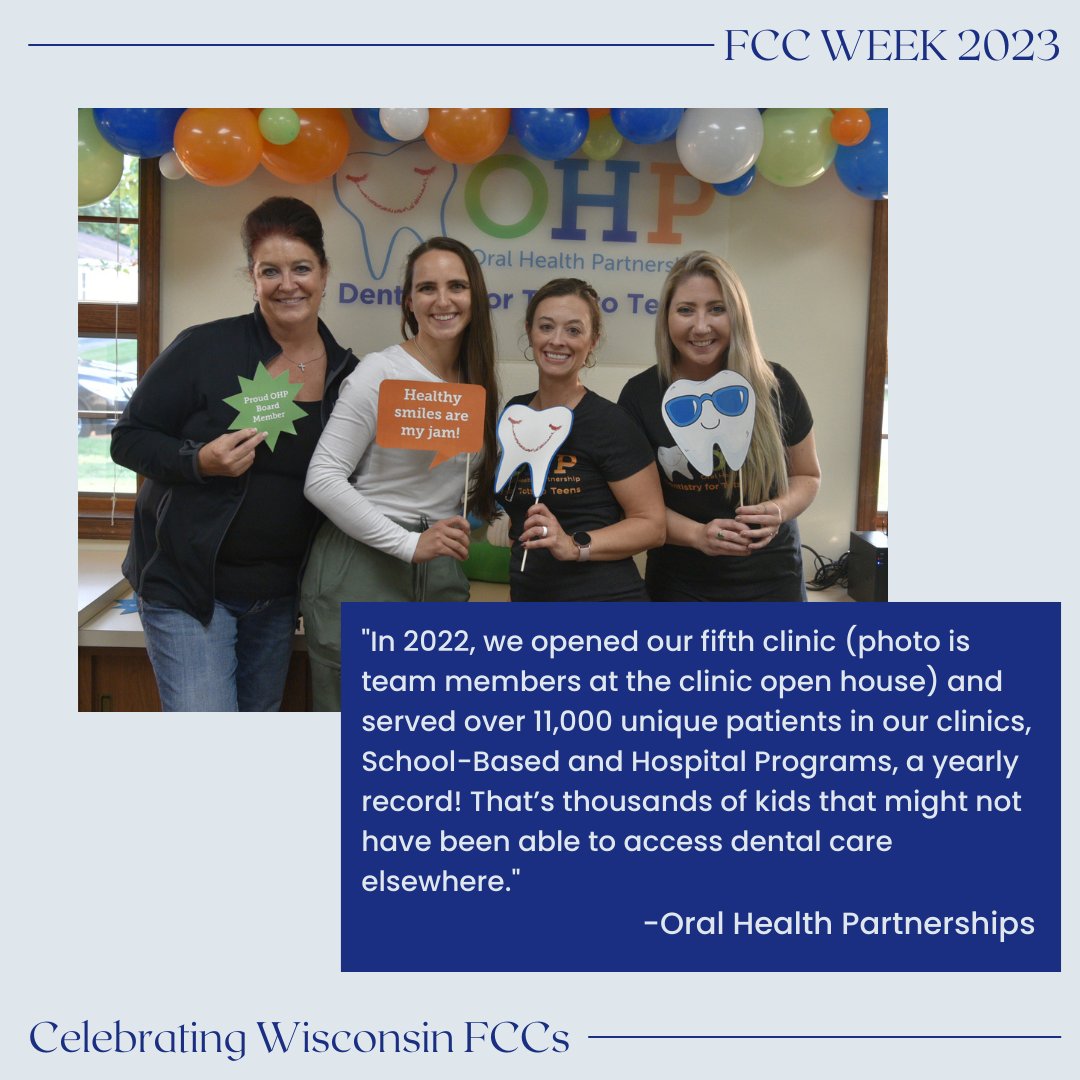wafcclinics's tweet photo. Next up on #FCCWeek , join us in celebrating New Day Women's Clinic, located in Delavan, and Oral Health Partnerships, located in Green Bay!
To read more highlights from this week, visit: https://t.co/9QXeuauaBo
#FCC #freeandcharitableclinics #nonprofit #healthcare https://t.co/ygIW1J0acS