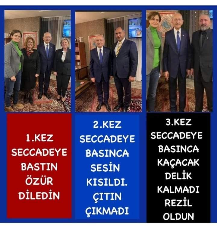 sinemce1995's tweet photo. Manevi değerlerimize örf ve adetlerimize müdahale edenlere küçümseyenlere, tepeden bakanlara, ezandan rahatsız olanlara, seccadelere, mescitlere ayakkabı ile basanlara bu millet oy vermez.

"OY BEKLEME KEMAL"
#bayKemale #Reis #RecepTayyipErdogan https://t.co/7OCq2f974c