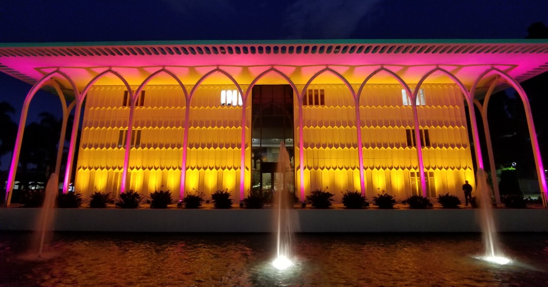 A colorful and beautiful statement accomplished with uplights!

#lightingdesign #uplights #colorfulbuildings #Lighting #lighinginstallations #avdesign