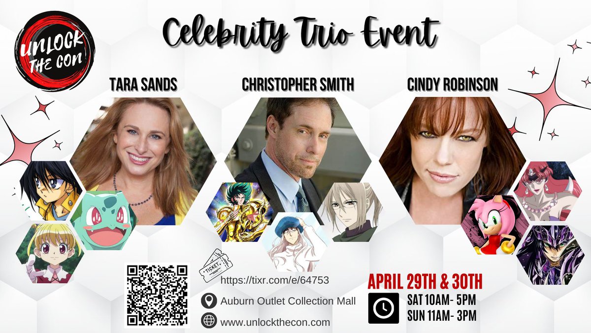Unlock the Con (@unlockthecon) on Twitter photo Save The Date!! We are gearing up for our next Event! April 29th & 30th @TaraSandsLA <a href="/GetMeSmith/">Christopher Corey Smith</a> <a href="/RedHeadSaidProd/">Cindy Robinson</a> at Unlock The Con!
tixr.com/e/64753 Save The Date!! We are gearing up for our next Event! April 29th & 30th @TaraSandsLA <a href="/GetMeSmith/">Christopher Corey Smith</a> <a href="/RedHeadSaidProd/">Cindy Robinson</a> at Unlock The Con!
tixr.com/e/64753