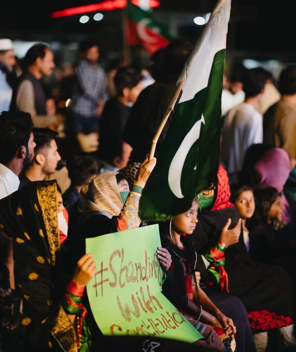PTIOfficialBWP's tweet photo. So, it's crystal clear

Nation is standing with constitution, ppl want elections!

#یوم_تشکر https://t.co/pg2bFCD76P