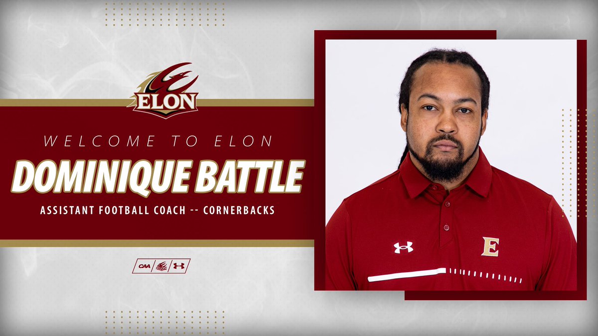 CoachDBattle's tweet photo. Blessed to be named Cornerbacks Coach @ElonFootball !!! https://t.co/OpTjtWOj1F