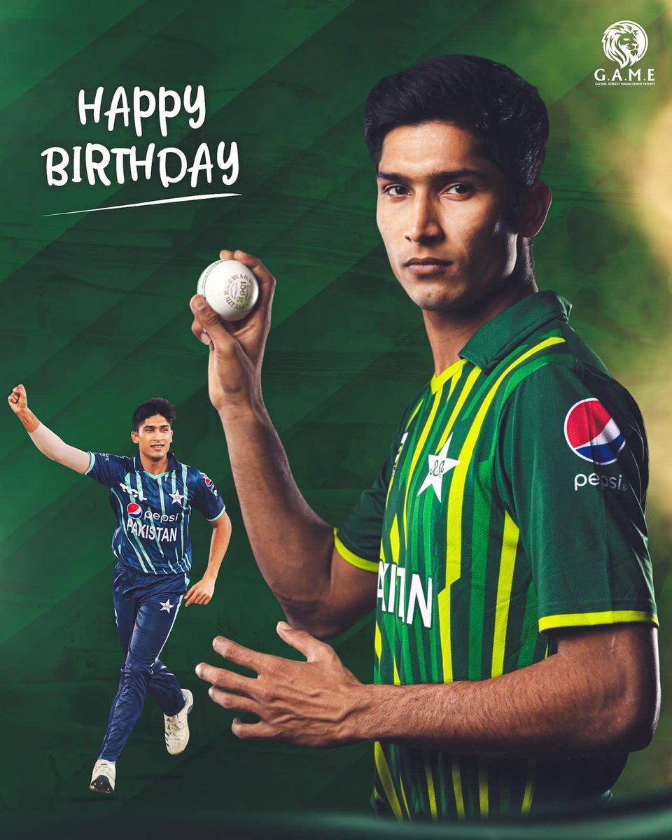 Happy birthday @MHasnainPak ! Wishing you all the best for the year ahead on and off the field my friend. #IamGAME #MohammadHasnain