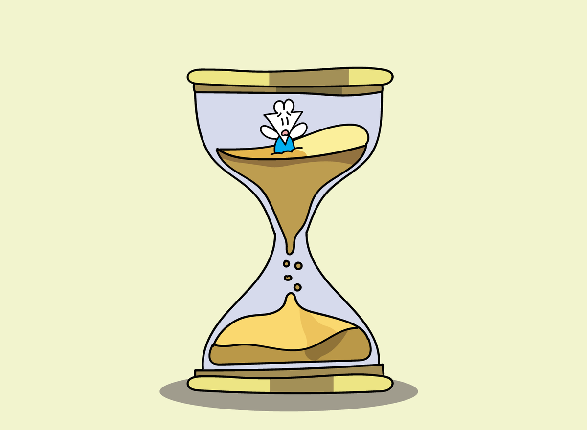 moretothat's tweet photo. Beware of the time trap of productivity:

Burnout is often associated with working too much, but the real reason it happens is because you have defined yourself by what you produce.

It’s not just the exertion of energy spent during your working hours, but the exertion of thought spent when you're not working.

It lives in the moment where you’re physically with your family, but mentally planning out what you need to do next. Or when you keep looking at the time when you should just be enjoying lunch.

One thing we often forget is that our measurement of time is a mere tool. We have minutes, hours, days, and so forth because they help us plan when to meet, work, and rest. We categorized time in this way to have it serve us.

But in a culture so focused on managing time, we have become subservient to it. By scheduling your day down to the last minute, you introduce an anxiety from managing your real-time progress to an imagined vision. Each glance at the clock fires off a thought about whether your day is going like it’s supposed to, or if you’re falling behind.

This is a mind that always views the present through the lens of past and future, and can never be anchored in the “now.”