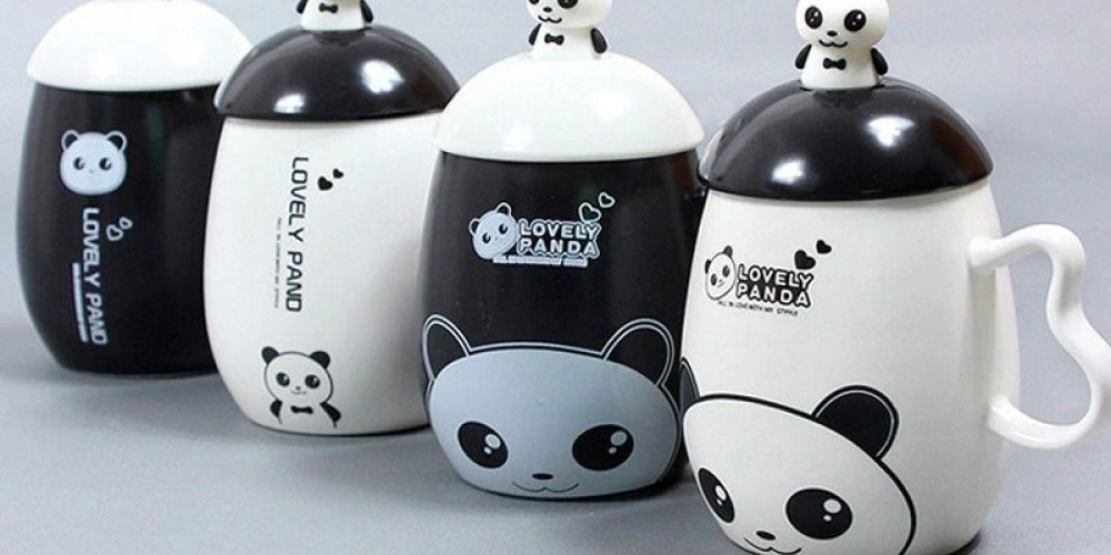#home Panda ceramic mug Nice cup with Panda spoon and pen buybybye.eu/panda-ceramic-…