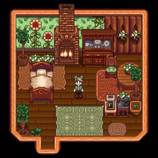 cosy little cabin perfect for a wee hobbit 🌱🪴🌾 #stardew