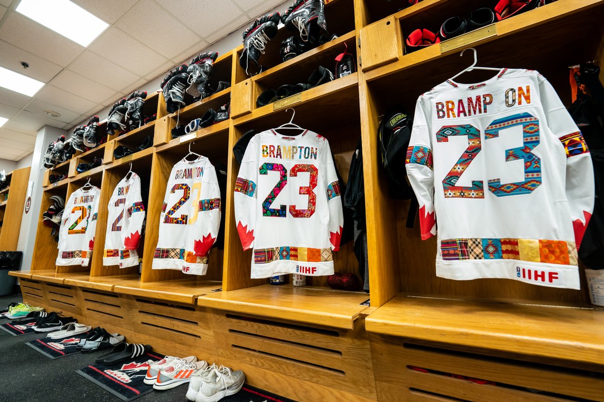 Fresh threads! 🤩

These one-of-a-kind jerseys feature 1️⃣2️⃣ authentic fabrics from around the 🌎 and represent Brampton's ethnic diversity. 

Designed by Sandy Kaur Gill, they will be worn around the rink during #WomensWorlds.