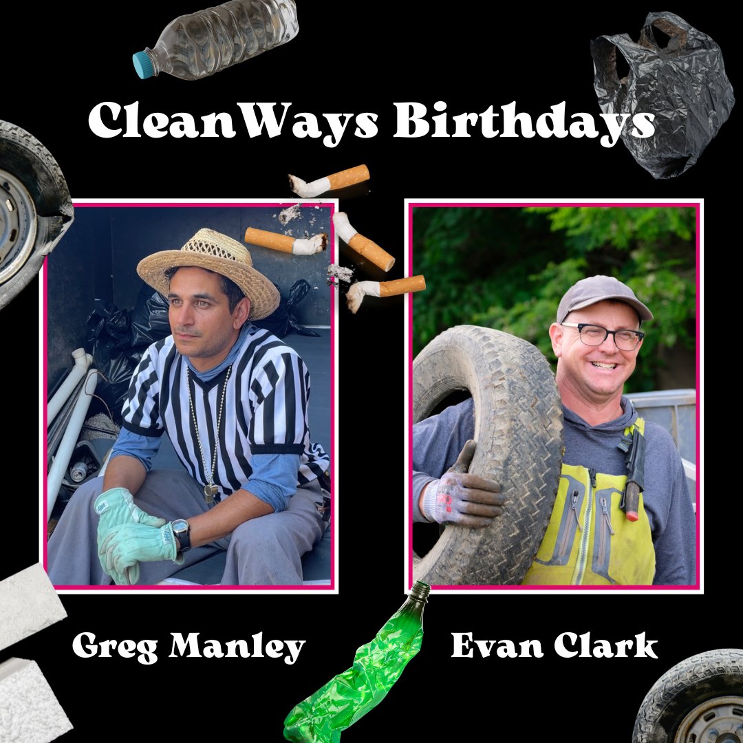 AlleghenyCW's tweet photo. Happy Double Birthday to our Tireless Project Boat Captain Evan Clark and Community Outreach Specialist Greg Manley!
#AlleghenyCleanWays #TirelessProject #LitterLeague #LitterCleanup #RiverfrontCleanup https://t.co/2rzUlZJBed