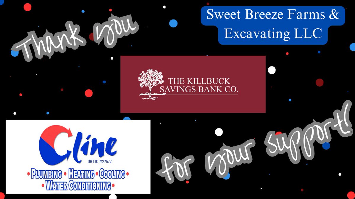 WHAfterProm's tweet photo. Thank you for your support!

• Sweet Breeze Farms &amp; Excavating LLC
• The Killbuck Savings Bank Co.
• Cline Plumbing &amp; Heating https://t.co/Vn3jj5Asmc