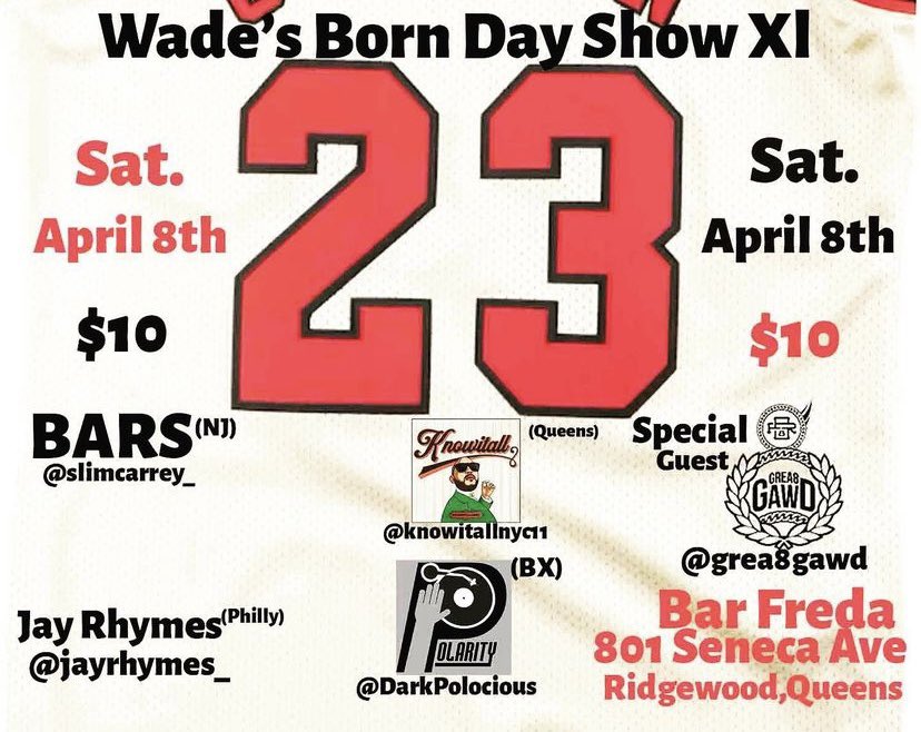 KNOWITALLNYC11's tweet photo. Hittin the stage again Saturday for my guy @WadeWilsonWorld birthday along with my bro @PATTY_HONCHO @slimcarrey_   And ofcourse  @GREA8GAWD 

@DarkPolocious on the boards !!! Pull up y’all know what we coming to do … https://t.co/xA53TPsy5g