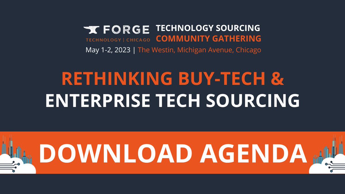 procurefoundry's tweet image. With an agenda built to maximize learning, benchmarking and networking, the FORGE: Technology Sourcing Community Gathering in Chicago is the only place to be on May 1-2.

Download the latest agenda. hubs.li/Q01KkFBF0

#ForgeTech23 #techprocurement #techsourcing